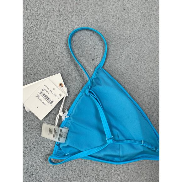 Good American Womens Size 4 / US XL Perfect Fit Bikini Top Atomic Blue NWT - Picture 9 of 10